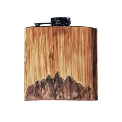 Mountain-Sky Wooden Hip Flask -The J Peterman Shop mountain sky wooden hip flask bamboo sky 159359