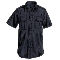 Short Sleeve Officer & Gentleman Field Shirt -The J Peterman Shop officer and gentleman field shirt black 116067