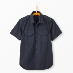 Short Sleeve Officer & Gentleman Field Shirt -The J Peterman Shop officer and gentleman field shirt black 649071