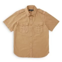 Short Sleeve Officer & Gentleman Field Shirt -The J Peterman Shop officer and gentleman field shirt khaki 670247