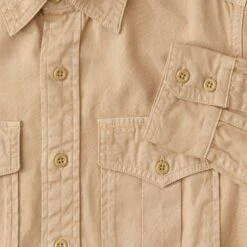 Officer & Gentleman Field Shirt -The J Peterman Shop officer gentleman field shirt khaki 892928