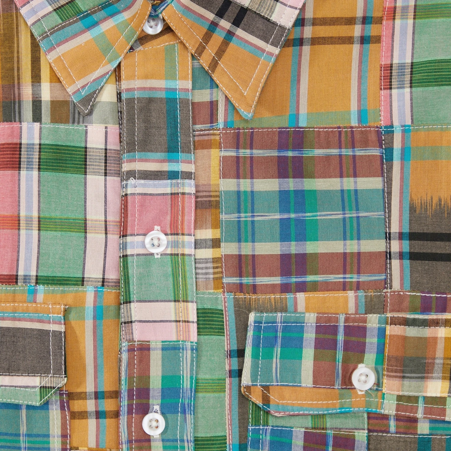 Patchwork Madras Shirt 7 Patchwork Madras Shirt - Image 5