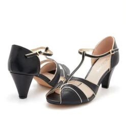 Peep Toe Heel 12 Peep Toe Heel -The J Peterman Shop peep toe heel black 891057