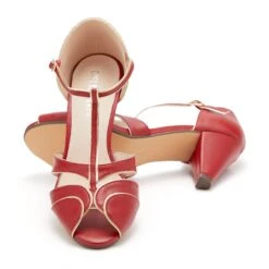 Peep Toe Heel 17 Peep Toe Heel -The J Peterman Shop peep toe heel red 240945