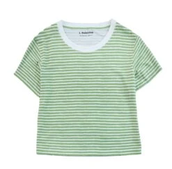 Pima Knit Relaxed Crew 15 Pima Knit Relaxed Crew -The J Peterman Shop pima knit relaxed crew green stripe 844667