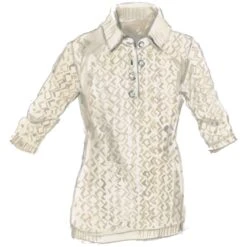 Pointelle Polo Sweater -The J Peterman Shop pointelle polo sweater cream 308476