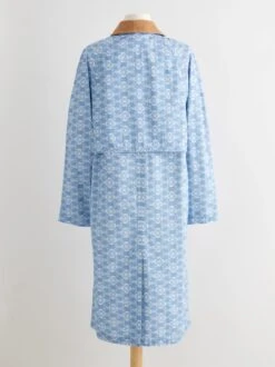 Printed Horseman’s Duster -The J Peterman Shop printed horsemans duster powder blue tile 590105