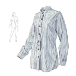 Pushkar Basketweave Pinstripe Tunic -The J Peterman Shop pushkar basketweave pinstripe tunic white 702636