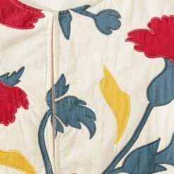 Quilted Applique Coat -The J Peterman Shop quilted applique coat ivory multi 987523