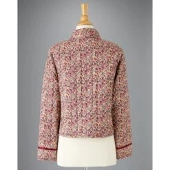 Quilted Prairie Coat -The J Peterman Shop quilted prairie coat purple floral 292124