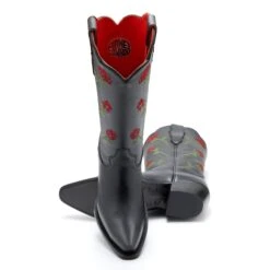 Red Rose Western Boots -The J Peterman Shop red rose western boots black 479415