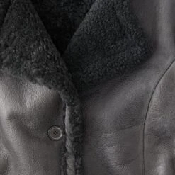 Roaring Fork Shearling Coat -The J Peterman Shop roaring fork shearling coat black 283674