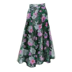 Roses And Sequins Maxi Skirt
