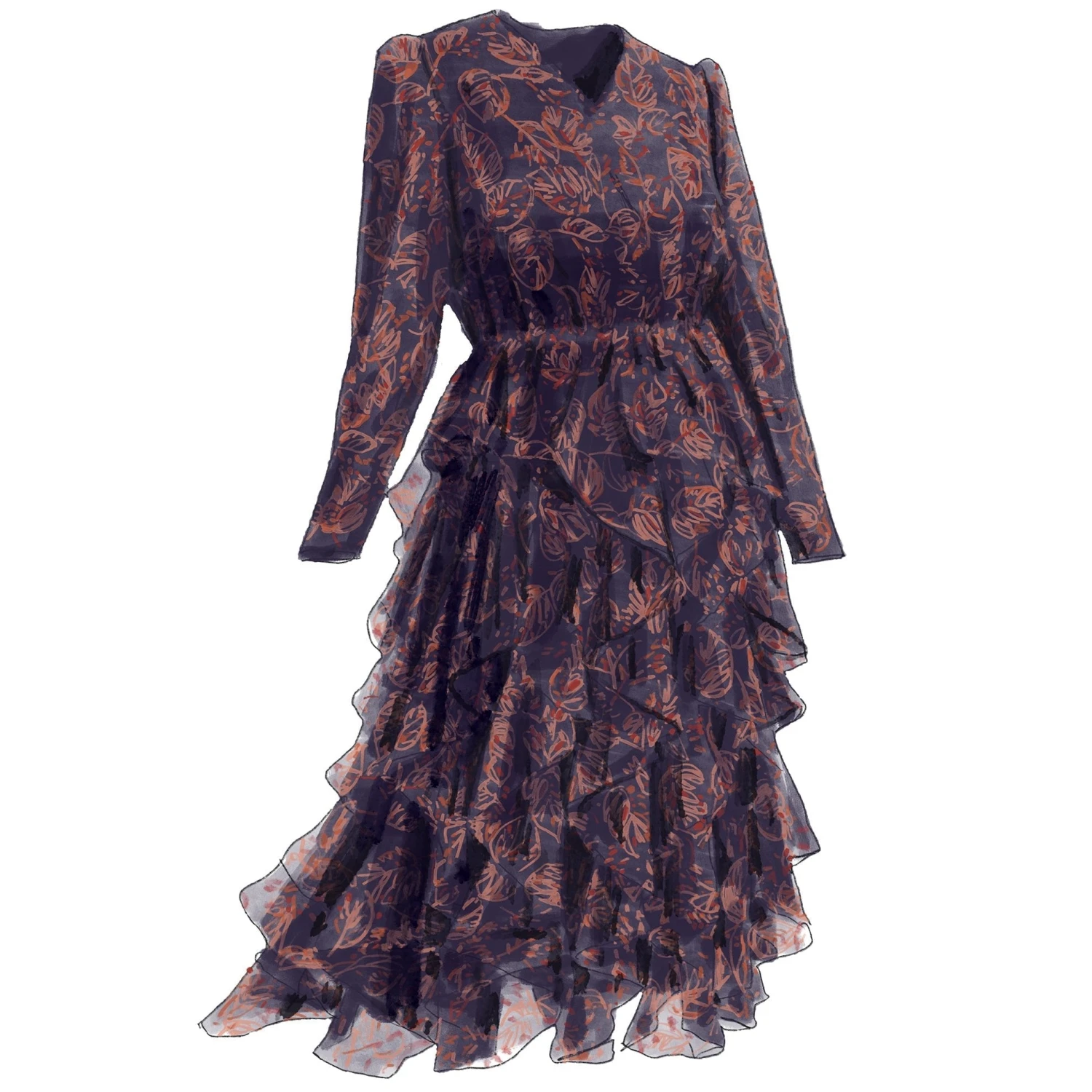 Ruffle Chiffon Dress 3 Ruffle Chiffon Dress