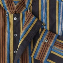 Sedona Bib Front Tunic -The J Peterman Shop sedona bib front tunic blue stripe 663404