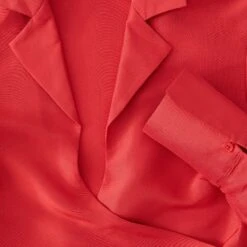 Silk Dupioni Wrap Blouse -The J Peterman Shop silk dupioni wrap blouse cherry 624832