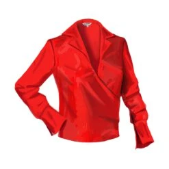 Silk Dupioni Wrap Blouse -The J Peterman Shop silk dupioni wrap blouse cherry 928535