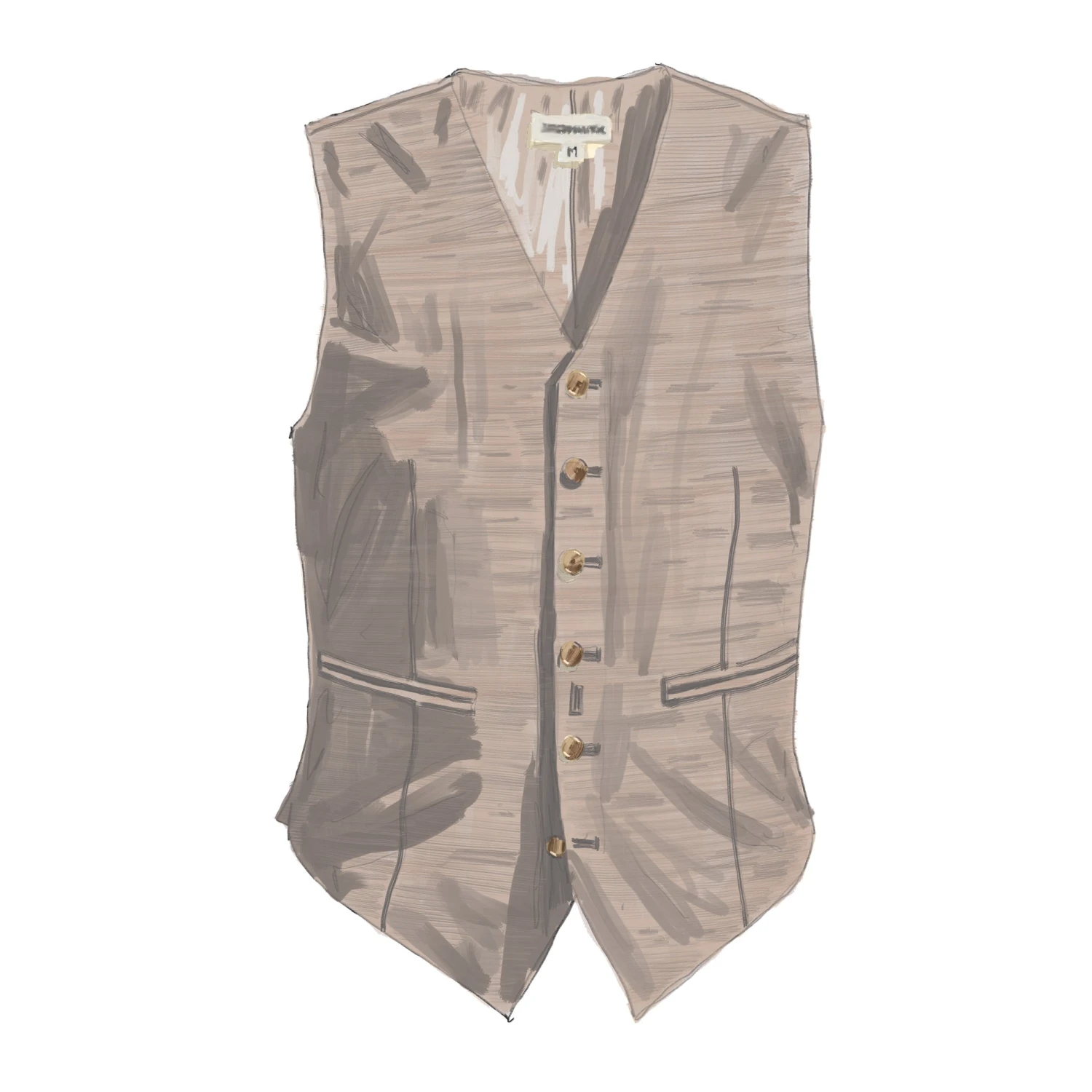 Silk & Linen Suit Vest 6 Silk & Linen Suit Vest - Image 4