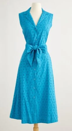Sleeveless 1947 Dress -The J Peterman Shop sleeveless 1947 dress robins egg blue 445326