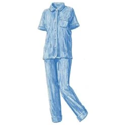 Striped Poplin PJ Shirt -The J Peterman Shop striped poplin pj shirt light blue stripe 999169