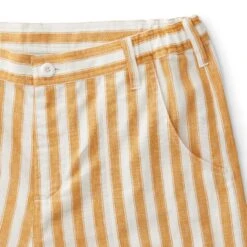 Striped Safari Shorts -The J Peterman Shop striped safari shorts ochre stripe 539561