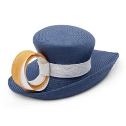 Swirls Hat -The J Peterman Shop swirls hat navy gold white 976223