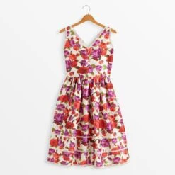 The Derby Dress -The J Peterman Shop the derby dress pink floral 663427