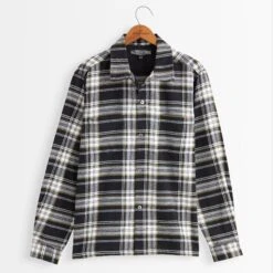 The J Peterman Shop -The J Peterman Shop the flapjack shirt black white 189674