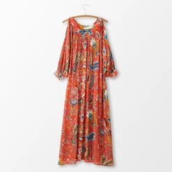 The Grand Tour Floral Caftan -The J Peterman Shop the grand tour floral caftan terracotta 380100