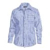 The Lido Collar Shirt -The J Peterman Shop the lido collar shirt blue shadow check 165223