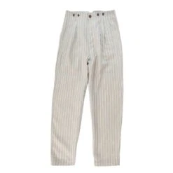 The Linen Glamour Pants -The J Peterman Shop the linen glamour pants khaki ivory stripe 220454