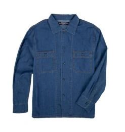 U.S. Navy Chambray Shirt -The J Peterman Shop us navy chambray shirt indigo 385014