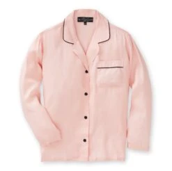 Veronica's Satin Shirt -The J Peterman Shop veronicas satin shirt pink 866652