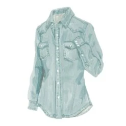 Western Denim Shirt 28 Western Denim Shirt -The J Peterman Shop western denim shirt bleach wash 435536