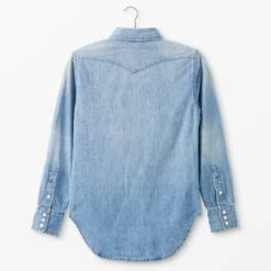 Western Denim Shirt 19 Western Denim Shirt -The J Peterman Shop western denim shirt faded blue 689491