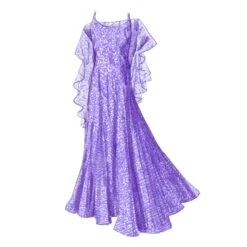 Winner's Circle Chiffon Dress & Shawl -The J Peterman Shop winners circle chiffon dress shawl purple leopard 200688