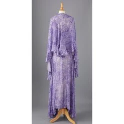 Winner's Circle Chiffon Dress & Shawl -The J Peterman Shop winners circle chiffon dress shawl purple leopard 982378