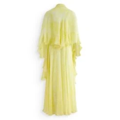 Winner's Circle Chiffon Dress & Shawl -The J Peterman Shop winners circle chiffon dress shawl wax yellow 629746