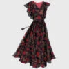Your Weekend Dress -The J Peterman Shop your weekend dress black floral 159962